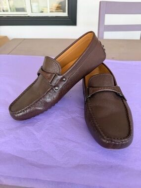 Tod's Brown Leather Men's Driving Loafers Size 6.5